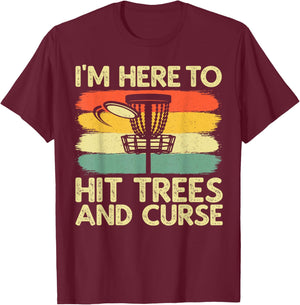 Funny Disc Golf Design Women Kids Disc Golf Target T-Shirt - T-Shirt | Maroon