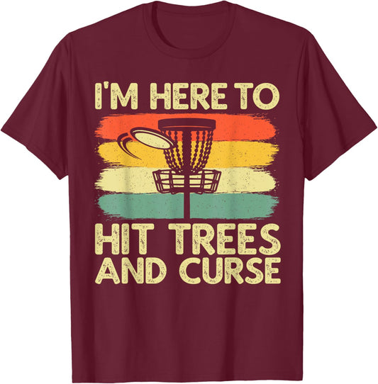 Funny Disc Golf Design Women Kids Disc Golf Target T-Shirt - T-Shirt | Maroon