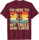 Funny Disc Golf Design Women Kids Disc Golf Target T-Shirt - T-Shirt | Maroon