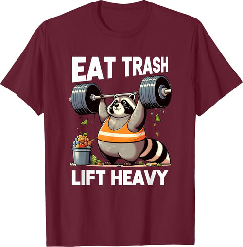 Eat Trash Panda Lift Heavy Fat Raccoon Weightlifting Gym