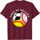 Papa Of Ballers Funny Baseball Softball Soccer Papa T-Shirt - T-Shirt | Maroon