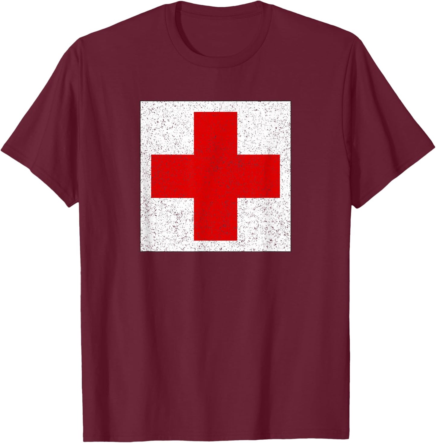 Classic Medic First Aid Symbol Army Combat Medic Specialist T-Shirt - T-Shirt | Maroon