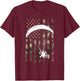 paramotor American Flag, paramotor T-Shirt - T-Shirt | Maroon