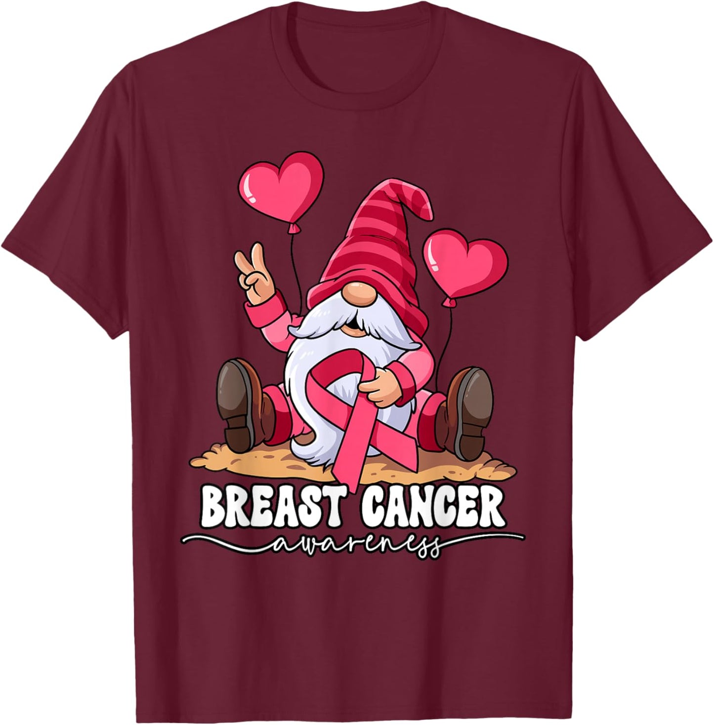 Breast Cancer Awareness T-Shirt - T-Shirt | Maroon