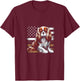 Cavalier King Charles Spaniel Vector USA Flag T-Shirt - T-Shirt | Maroon