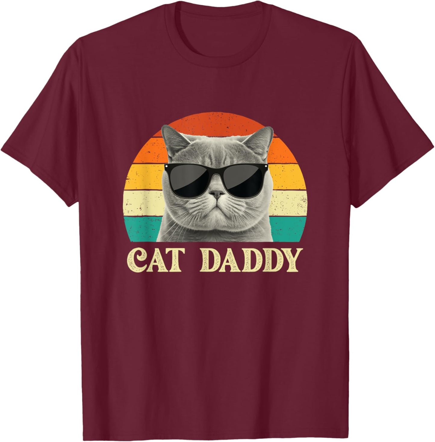 Cat Daddy - Cat Lover Kitten Owner Kitty T-Shirt - T-Shirt | Maroon