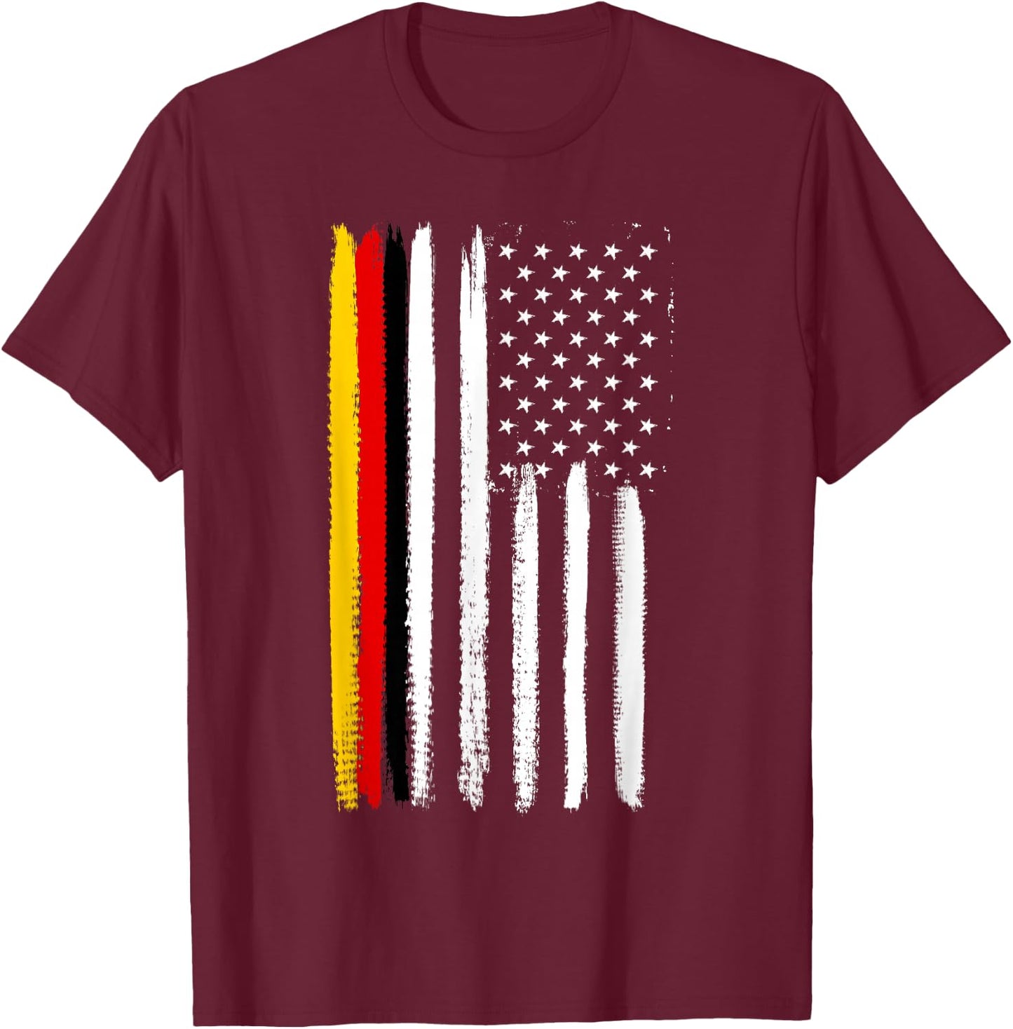 German American Flag Oktoberfest Women Men T-Shirt - T-Shirt | Maroon