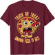 Trick Or Treat Gimme Pizza To Eat Scary Halloween Costume T-Shirt - T-Shirt | Maroon