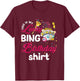 This is My Lucky Bingo Birthday Shirt Peace Love Bingo T-Shirt - T-Shirt | Maroon