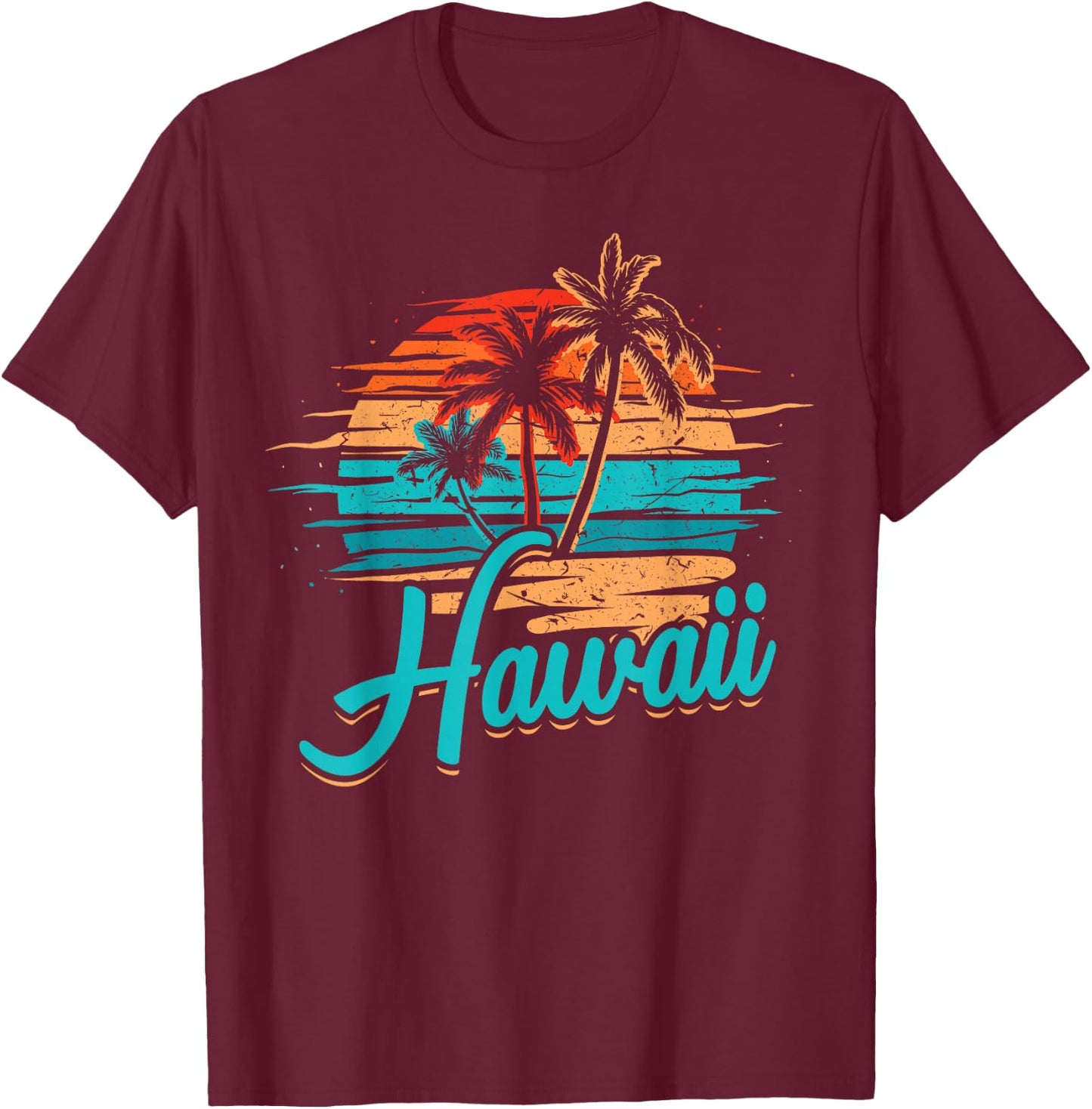 Hawaiian Island Tropical Hawaii Design Vacation Souvenir T-Shirt - T-Shirt | Maroon