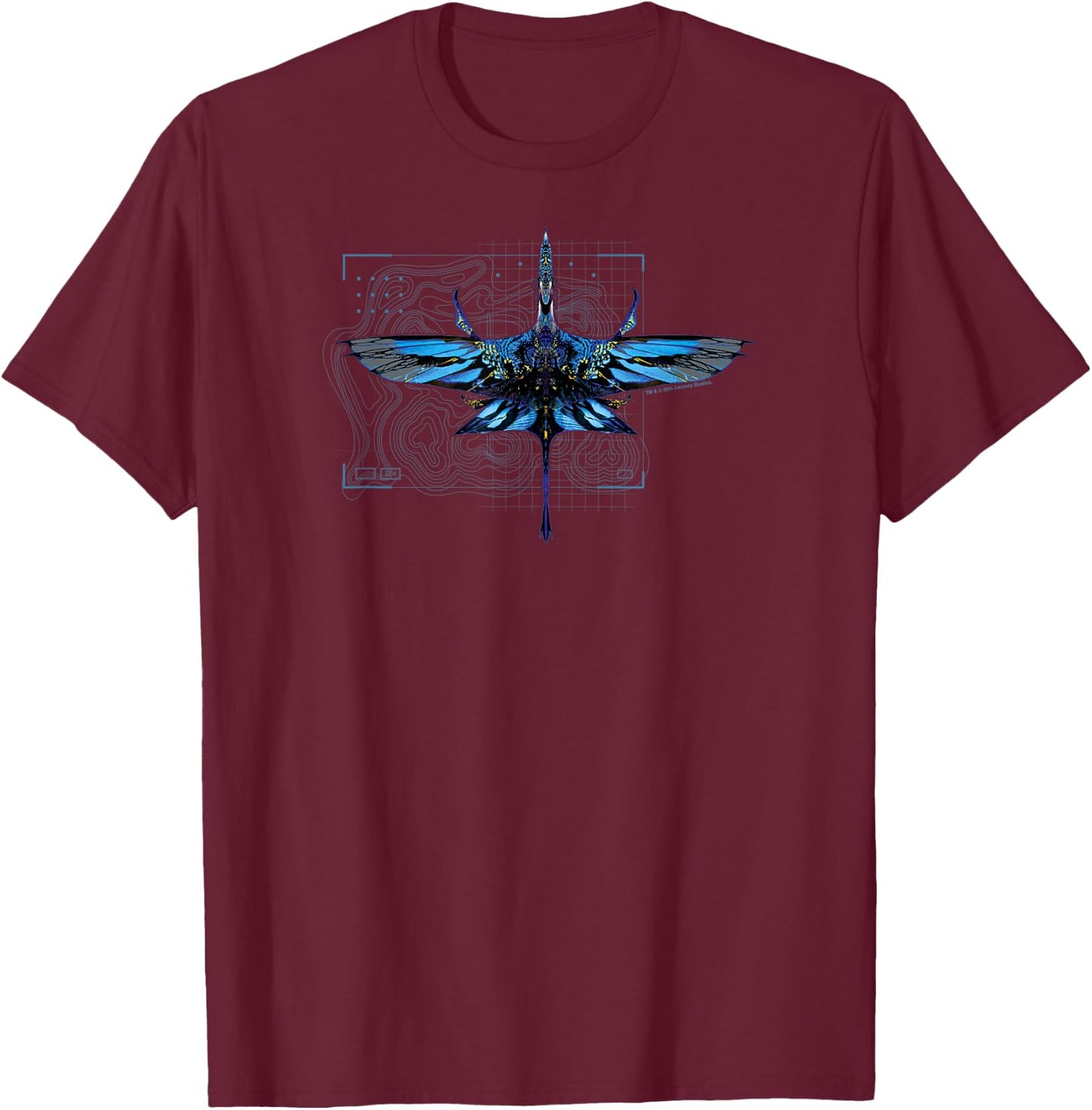 Avatar Mountain Banshee Pandora Predator T-Shirt - T-Shirt | Maroon