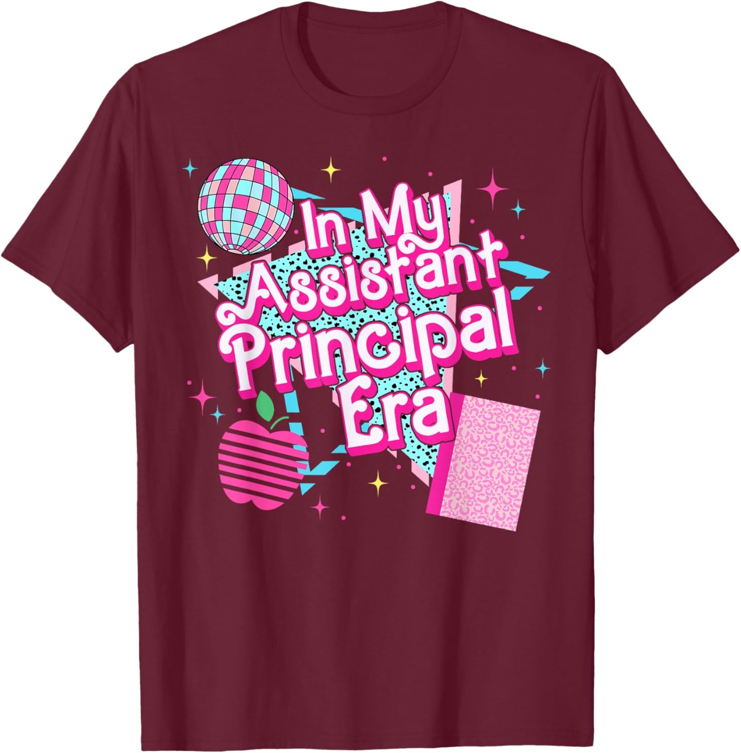 In My Assistant Principal Era 80s 90s Back To School T-Shirt - T-Shirt | Maroon