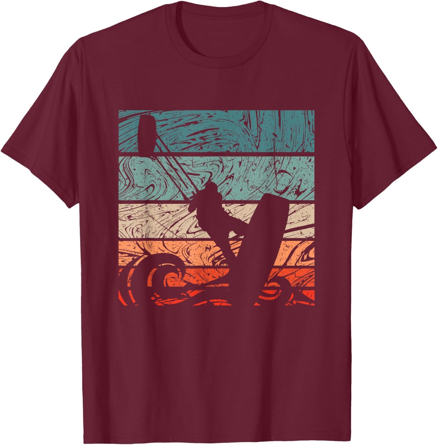 Kiteboarder Vintage Kitesurfer - Vintage Surfing T-Shirt - T-Shirt | Maroon