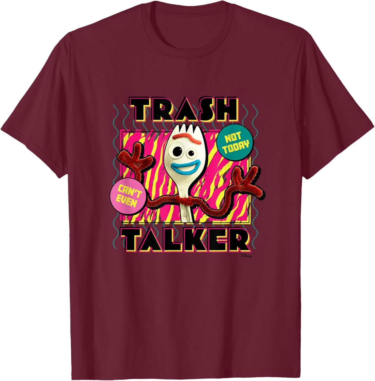 Toy Story - Forky Trash Talker T-Shirt - T-Shirt | Maroon