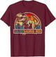 Daddysaurus Rex Dinosaur Daddy Saurus Rex Family Matching T-Shirt - T-Shirt | Maroon