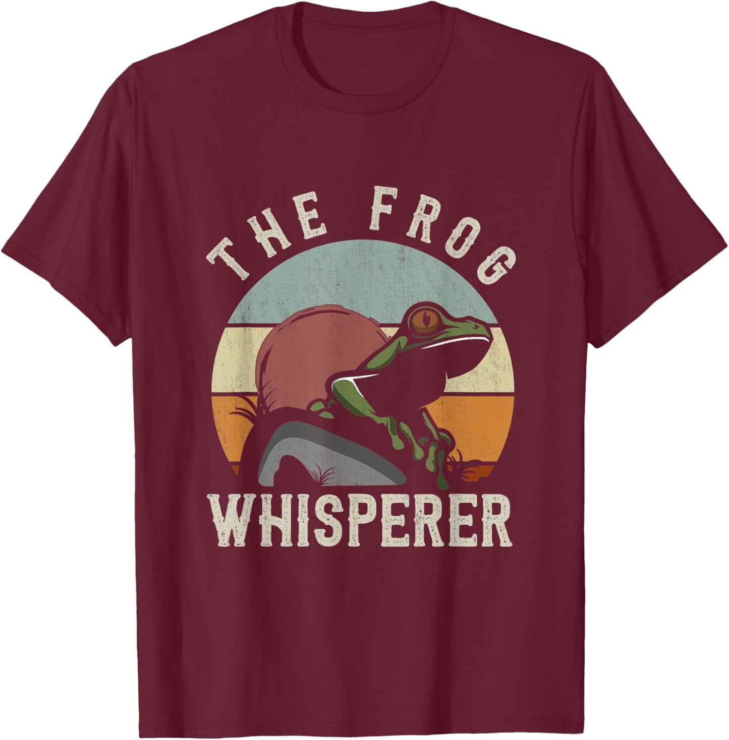 The Frog Whisperer Frog T-Shirt - T-Shirt | Maroon
