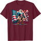 USA American Flag Bald Eagle Freedom Patriotic 4th of July T-Shirt - T-Shirt | Maroon