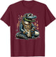 Retro Gangster Alligator Funny Gator T-Shirt - T-Shirt | Maroon