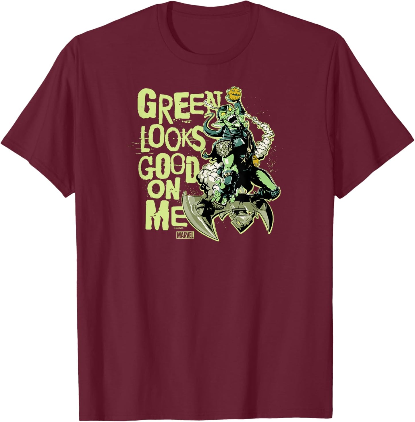Green Goblin - Green Looks Good On Me St. Patrick's Day T-Shirt - T-Shirt | Maroon