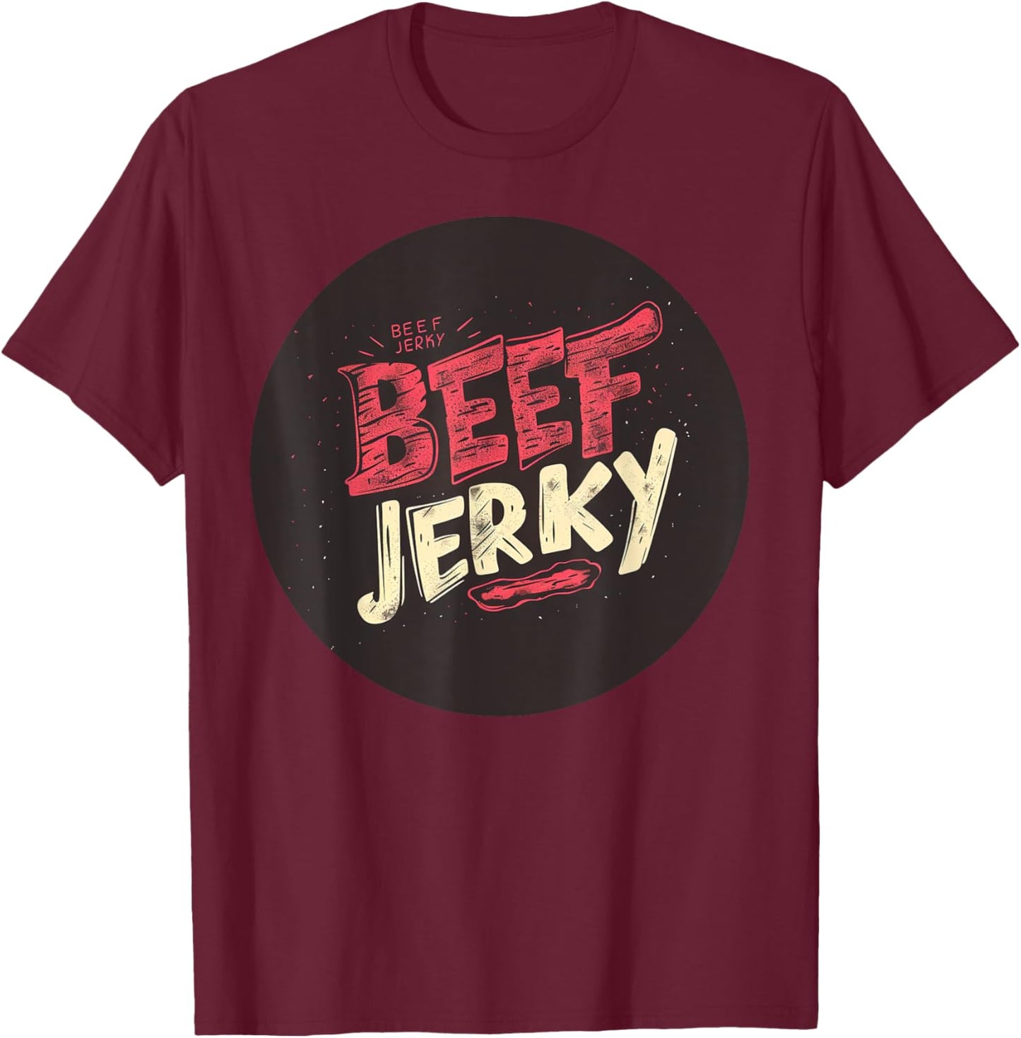Nice Beef Jerky Stamp Costume for Meat Lovers T-Shirt - T-Shirt | Maroon