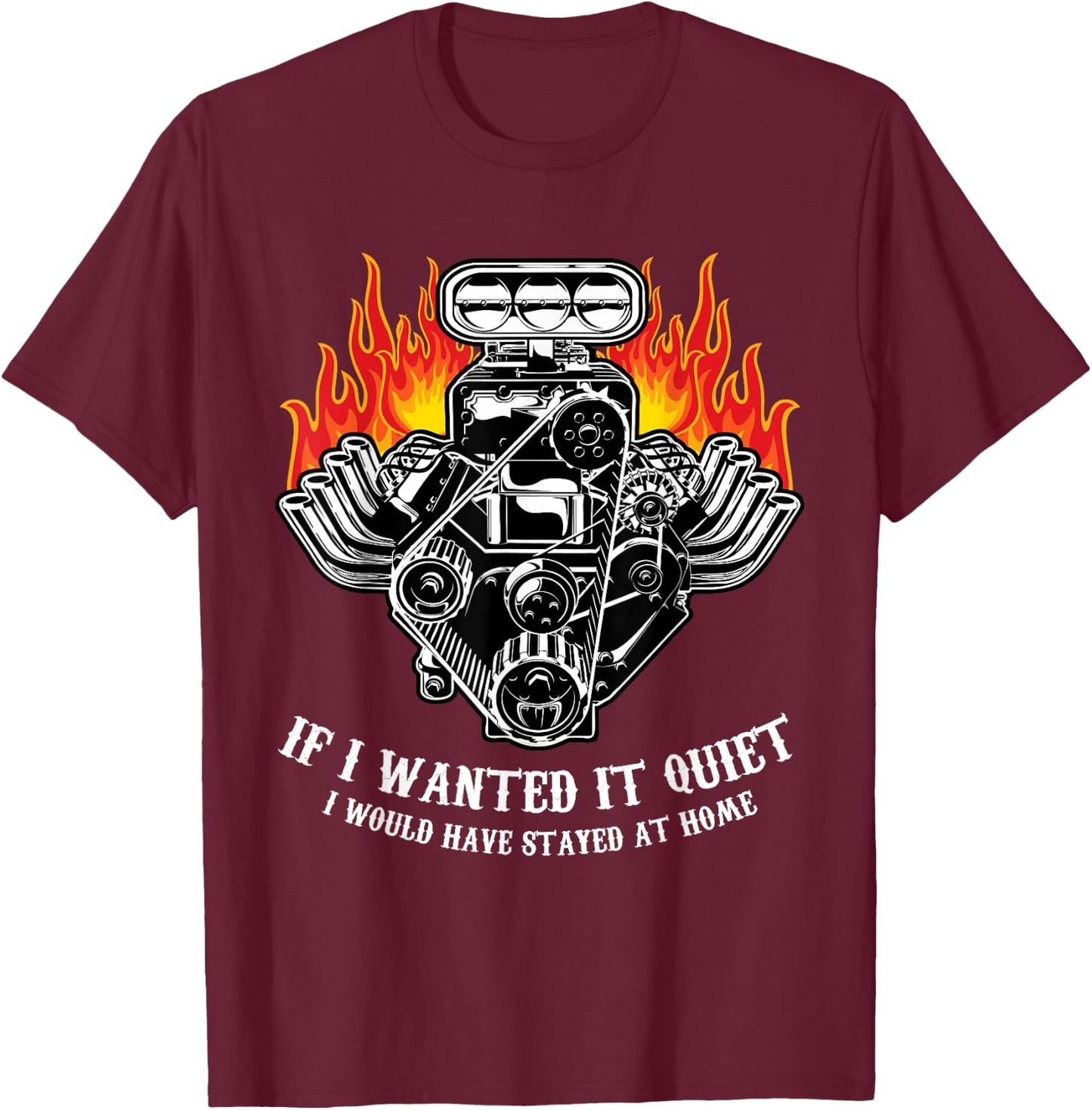 Funny Drag Racing Car Engine Mechanics Motor Racing T-Shirt - T-Shirt | Maroon