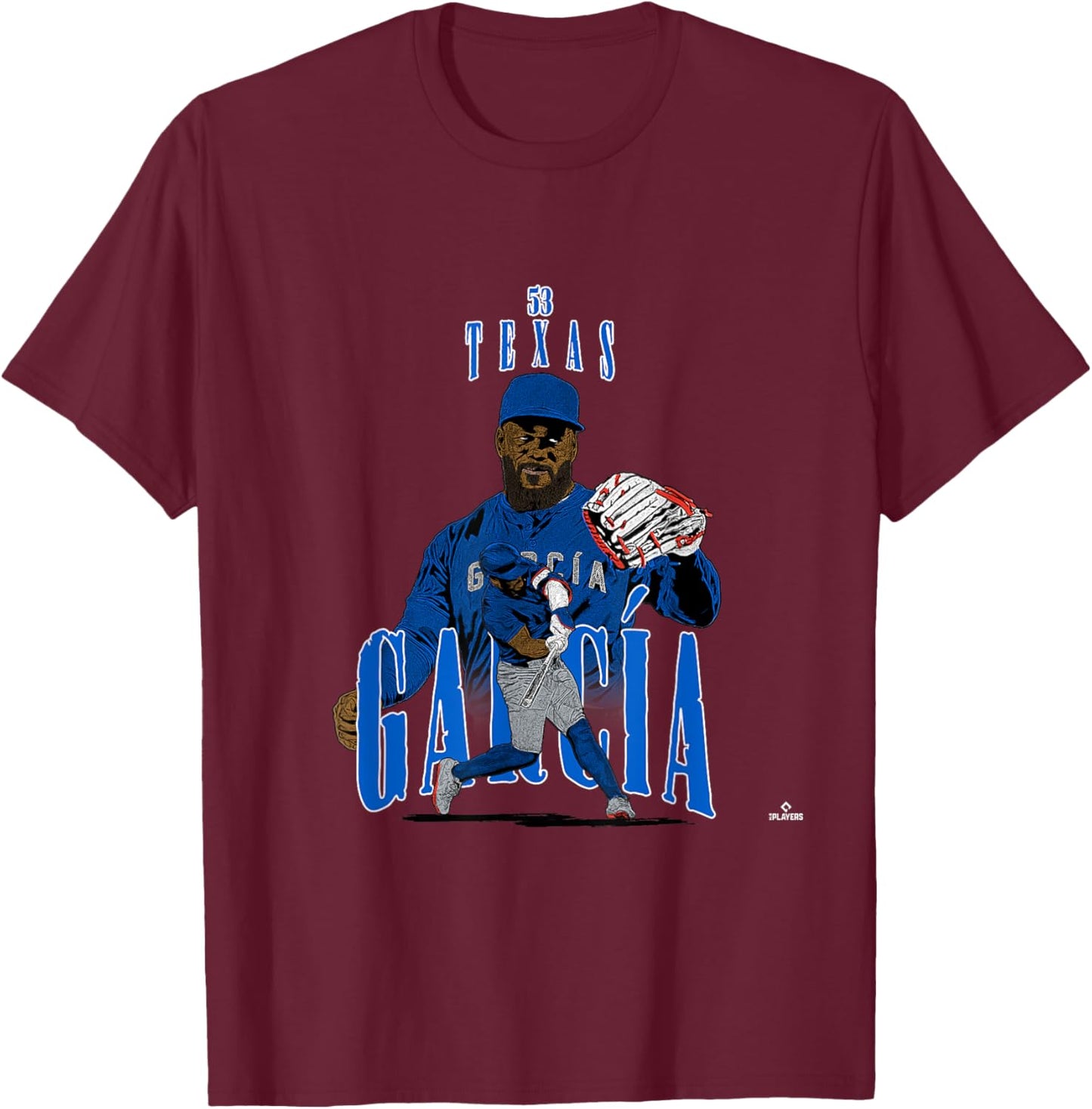 Adolis Garcia | Texas Baseball Players | MLBAGA3002 T-Shirt - T-Shirt | Maroon