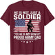 Retro He Is Not Just A Soldier He is My Son - Proud Army Dad T-Shirt - T-Shirt | Maroon