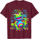Cool Peace Frog Tie Dye For Boys And Girls T-Shirt - T-Shirt | Maroon