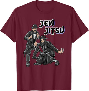 Jewish Costume Hanukkah Clothing Rabbi Horah Dance Jew Jitsu T-Shirt - T-Shirt | Maroon