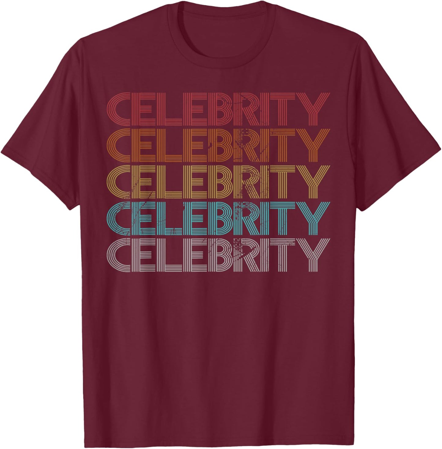 Retro Vintage Celebrity T-Shirt - T-Shirt | Maroon
