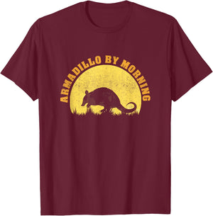Armadillo By Morning | Funny Armadillo Lovers Pun Texas Gift T-Shirt - T-Shirt | Maroon