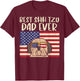 Best Shih Tzu Dad Ever US Flag Patriotic Dog Owner Men Gift T-Shirt - T-Shirt | Maroon