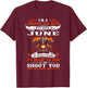 I'm a grumpy old man I was born in June I'm old biker T-Shirt - T-Shirt | Maroon
