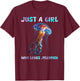 Under Watercolor Sea Ocean Just A Girl Who Loves Jellyfish T-Shirt - T-Shirt | Maroon
