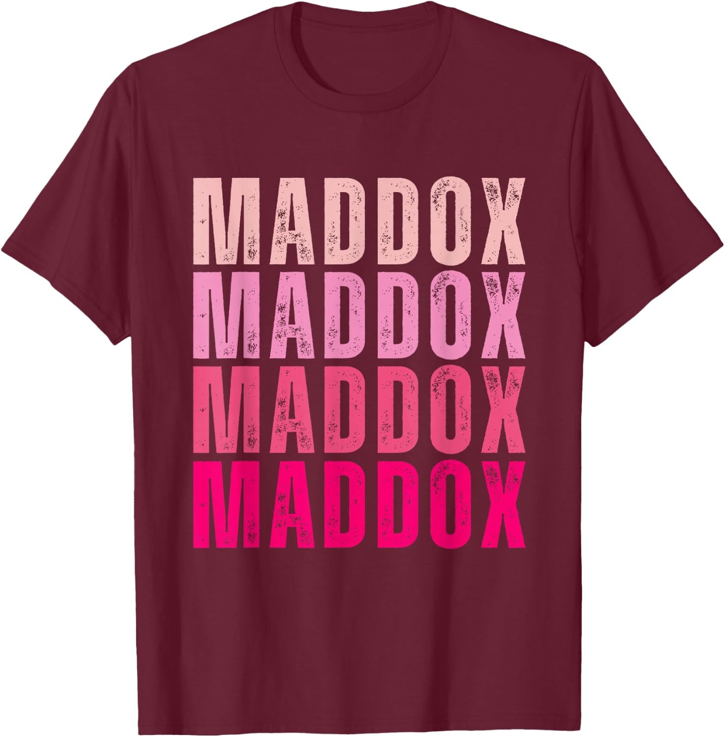Personalized Name Maddox I Love Maddox Vintage T-Shirt - T-Shirt | Maroon