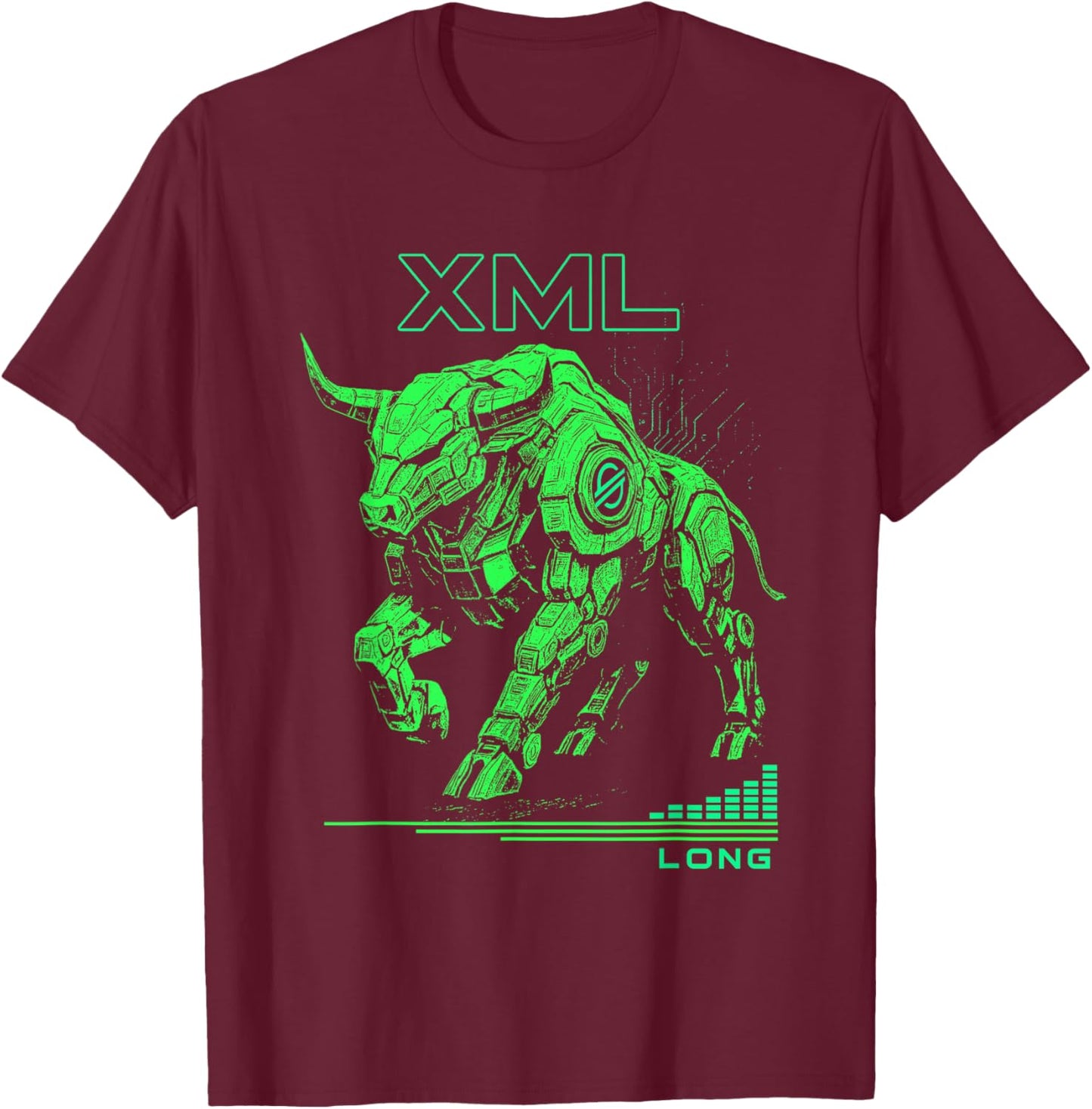 XML Stellar Lumens Long Trade Crypto Bullrun Signal T-Shirt - T-Shirt | Maroon