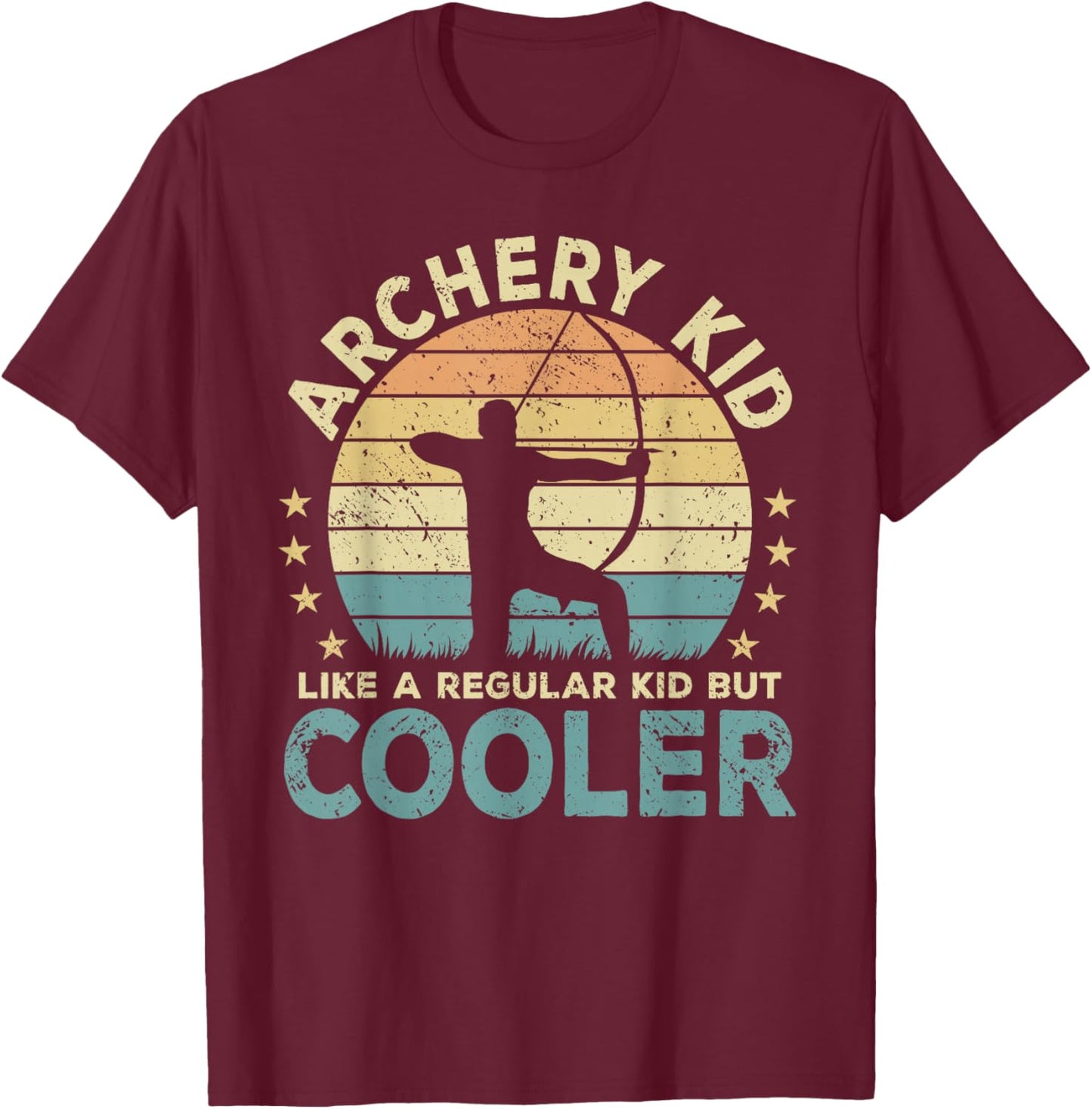 Archery Kid Archer Funny Bow And Arrow T-Shirt - T-Shirt | Maroon