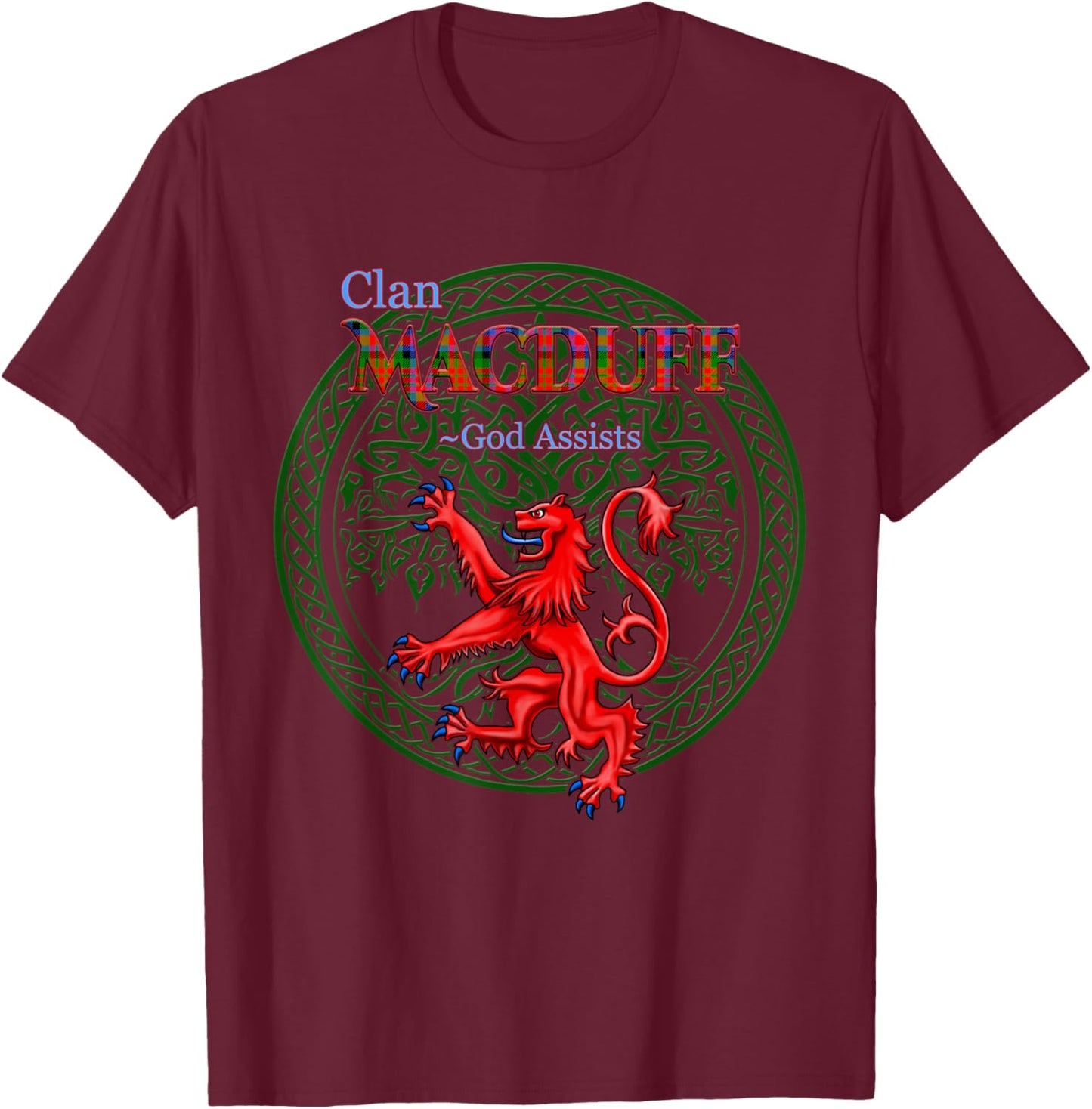 MacDuff Scottish Clan Pride Family Motto T-Shirt - T-Shirt | Maroon
