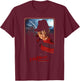 A Nightmare On Elm Street Freddy Kruger Poster T-Shirt - T-Shirt | Maroon