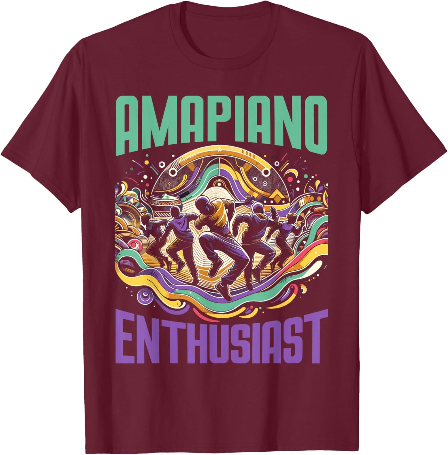 Amapiano South African Music Lover Afrobeat T-Shirt - T-Shirt | Maroon