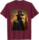 Plague Doctor Black T-Shirt - T-Shirt | Maroon