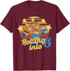 Rolling Into 6 Years 6th Birthday I'm Turning 6 Roller Skate T-Shirt - T-Shirt | Maroon