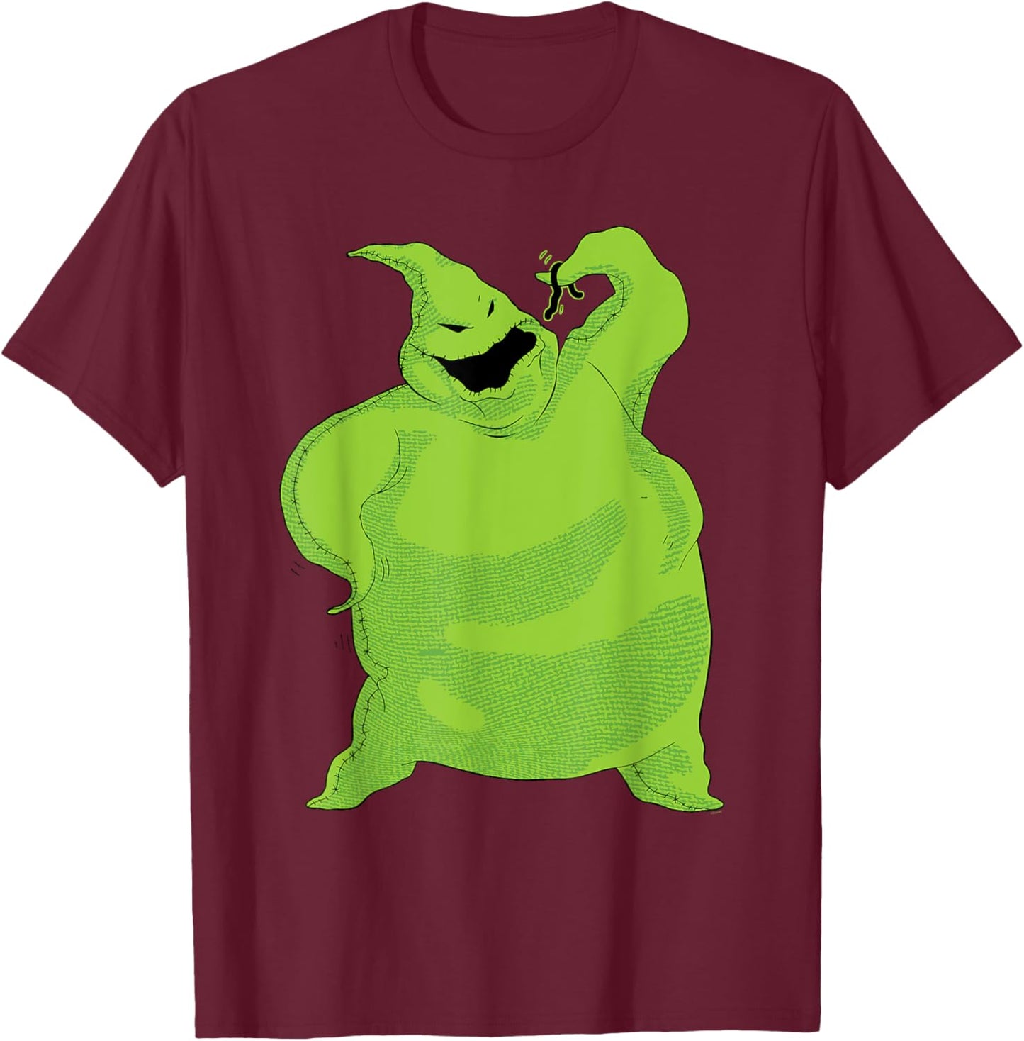 Disney The Nightmare Before Christmas Oogie Boogie Snacktime T-Shirt - T-Shirt | Maroon