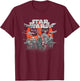 Star Wars Rogue One Distressed Rebel Group Vignette T-Shirt - T-Shirt | Maroon