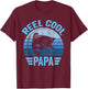 Reel Cool Papa Shirt Papa Fishing Reel Cool Papa T-Shirt - T-Shirt | Maroon