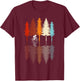 Vintage Cycling Retro Forest Road Bike Bicycle Bicycling T-Shirt - T-Shirt | Maroon