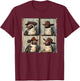 Penguin In Hat Funny Zoo Animal Photobooth Penguin Cowboy T-Shirt - T-Shirt | Maroon