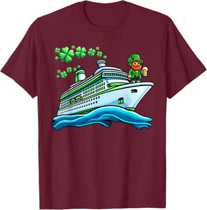 St Patricks Day Cruise Shamrock Family Trip Saint Paddys T-Shirt - T-Shirt | Maroon