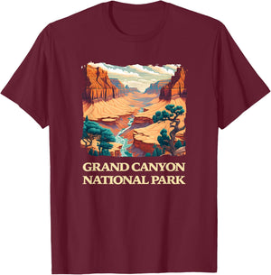 Grand Canyon National Park Arizona T-Shirt - T-Shirt | Maroon