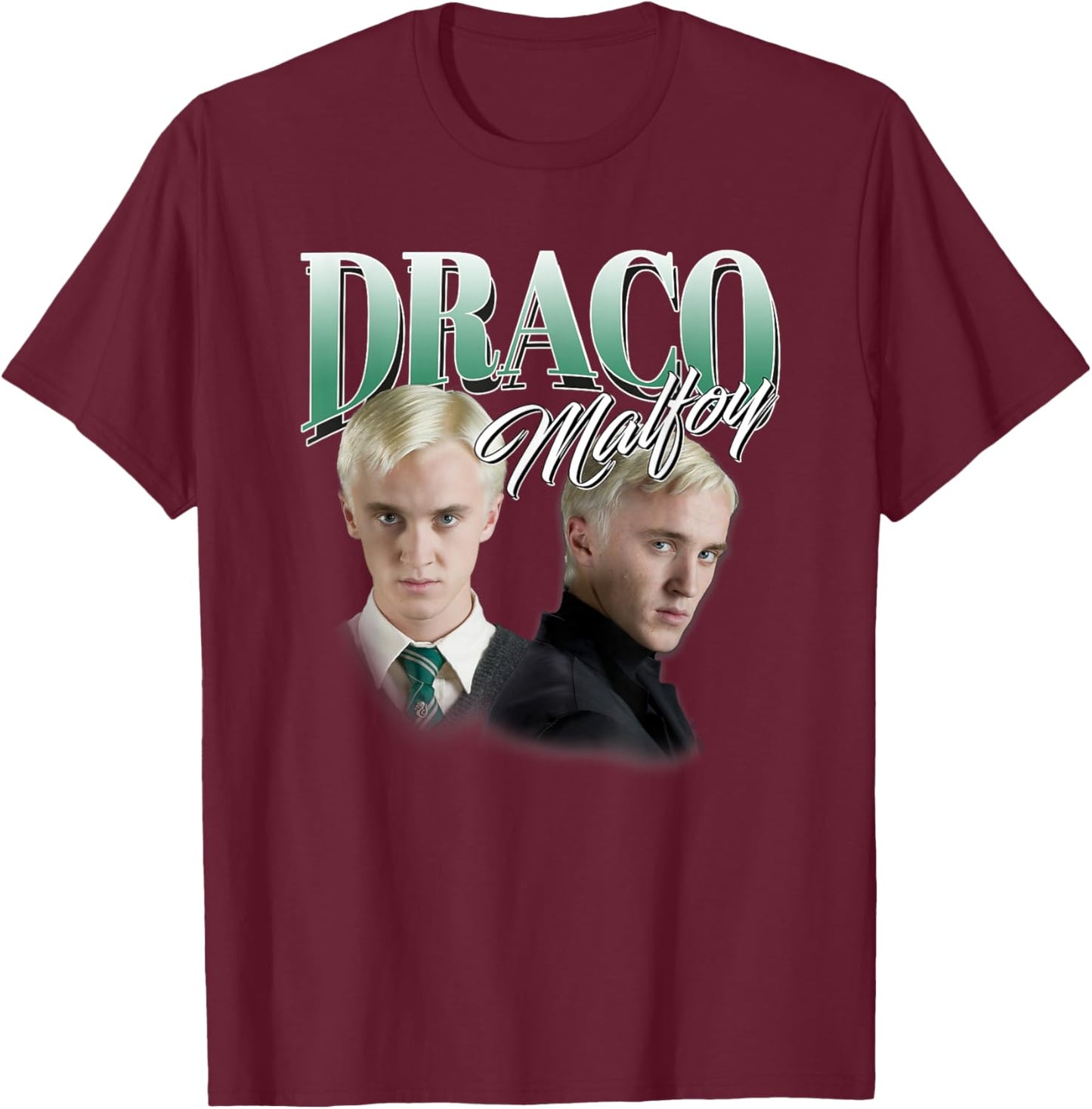 Harry Potter Draco Malfoy Homage T-Shirt - T-Shirt | Maroon
